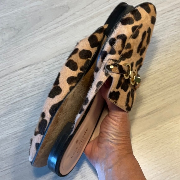 Kate Spade Cece Too Calf Hair Leopard Print Mules Brown Black - Size 7 Medium - Picture 6 of 16